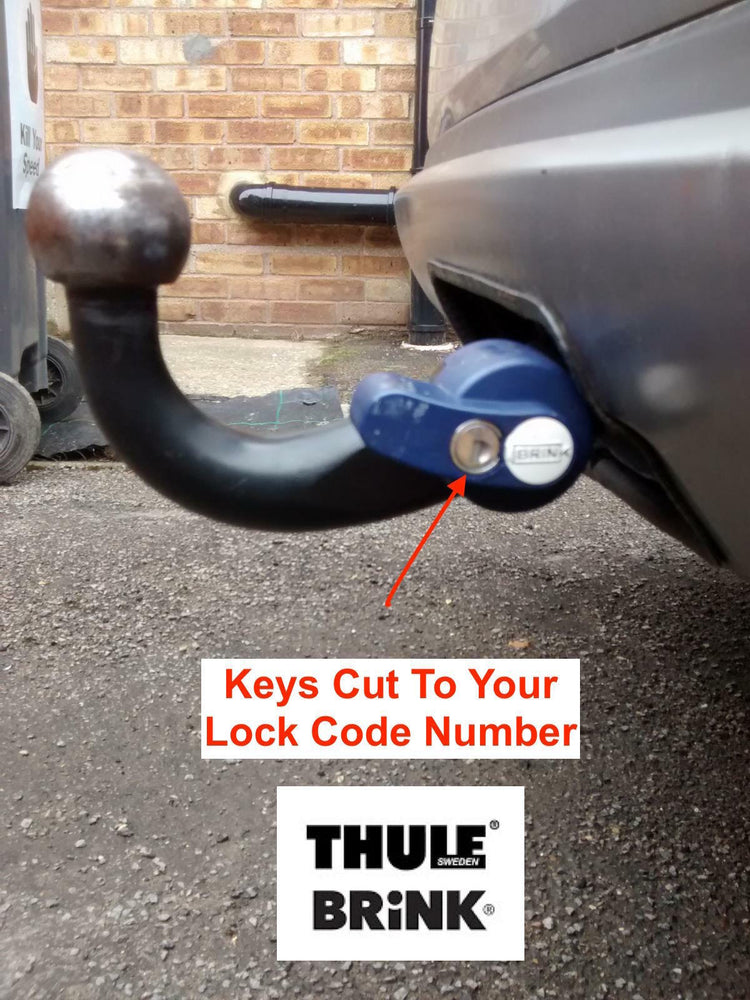 Witter, Thule, Brink, Range Rover Tow Bar Hitch Lock Keys Cut To Code Towball