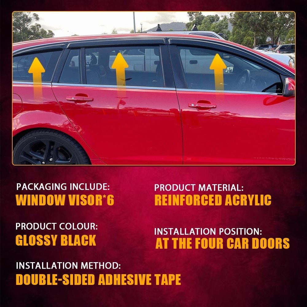 6X Weathershield Weather Shield Window Visors Deflectors For Holden Commodore VE