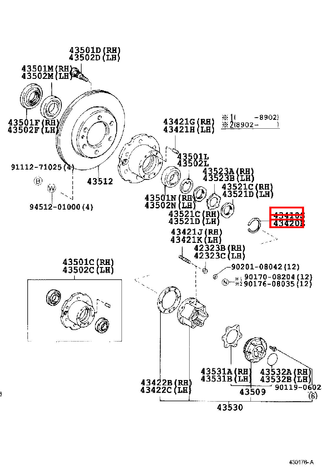 Genuine LandCruiser VDJ79 VDJ78 Front Axle Outer CV Circlip Snap Ring
