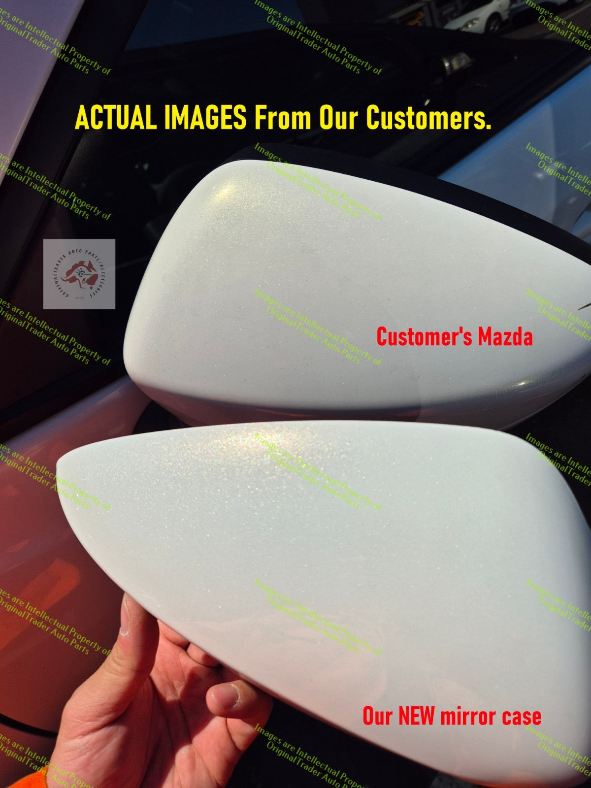Left Door Mirror Cap Housing Mazda CX-5 CX5 KE S2 Crystal White Pearl Mica 34k