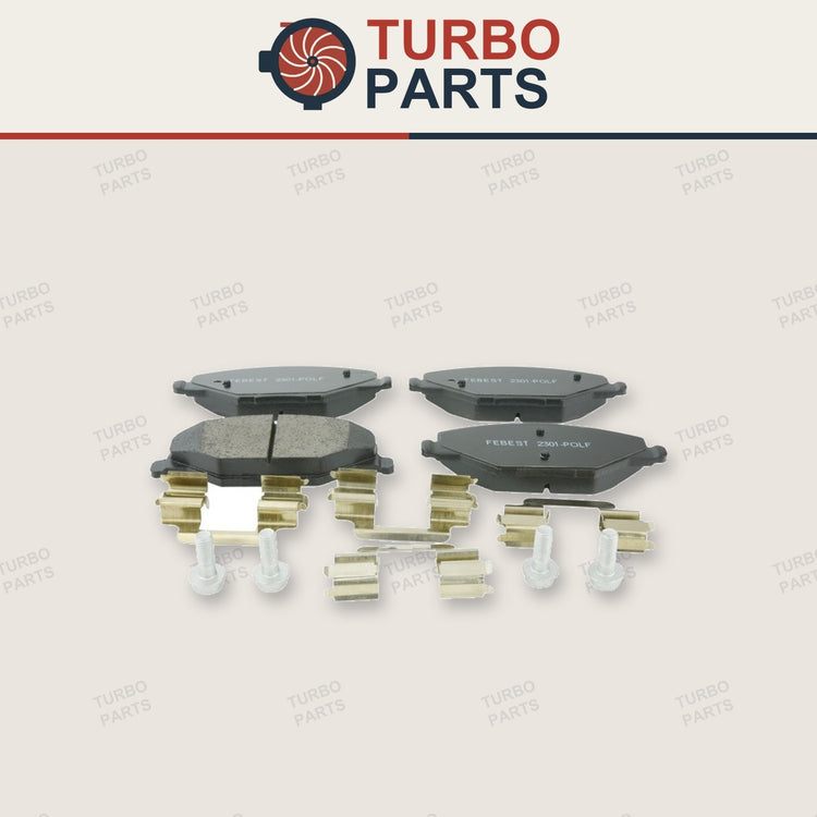 Skoda Front Pad Kit, Disc Brake - (Including Bolts, With Anti-Rattle Spring)
