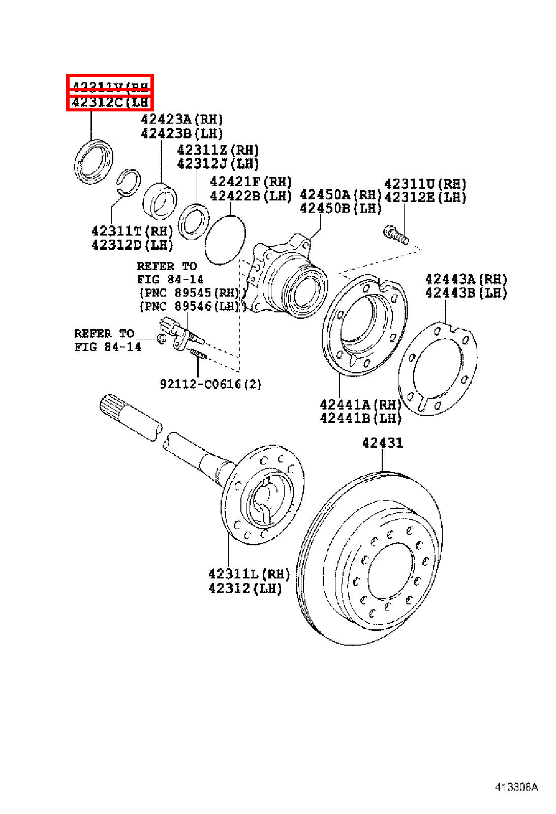 Genuine Tacoma TRN265 TRN260 TRN245 Rear Axle Shaft Inner Oil Seal