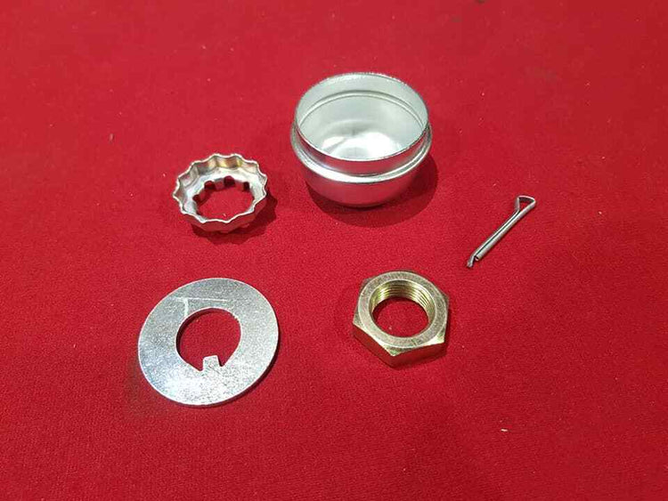 FORD FALCON XR XT XW XY STUB AXLE GREASE CAP, HUB NUT WASHER & RETAINER KIT