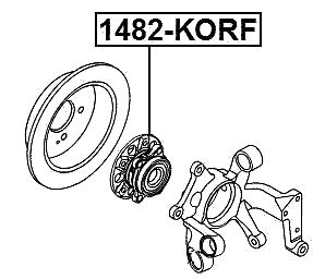 1482-KORF Febest Front Wheel Hub 4142034001 4142034000