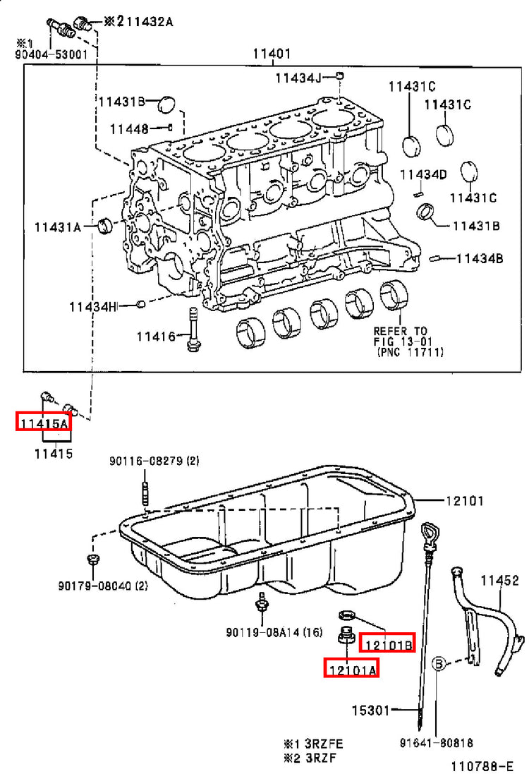 Genuine Yaris ZSP90 SCP10 NLP90 NLP130 1.4 1.0 1.8 Sump Drain Plug w Washer