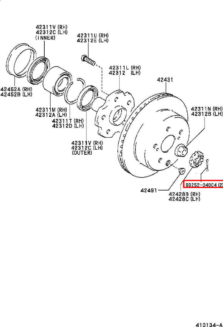 Genuine Regius RCH47 RCH41 LXH43 KCH46 KCH40 Axle Shaft Nut Cotter Pin