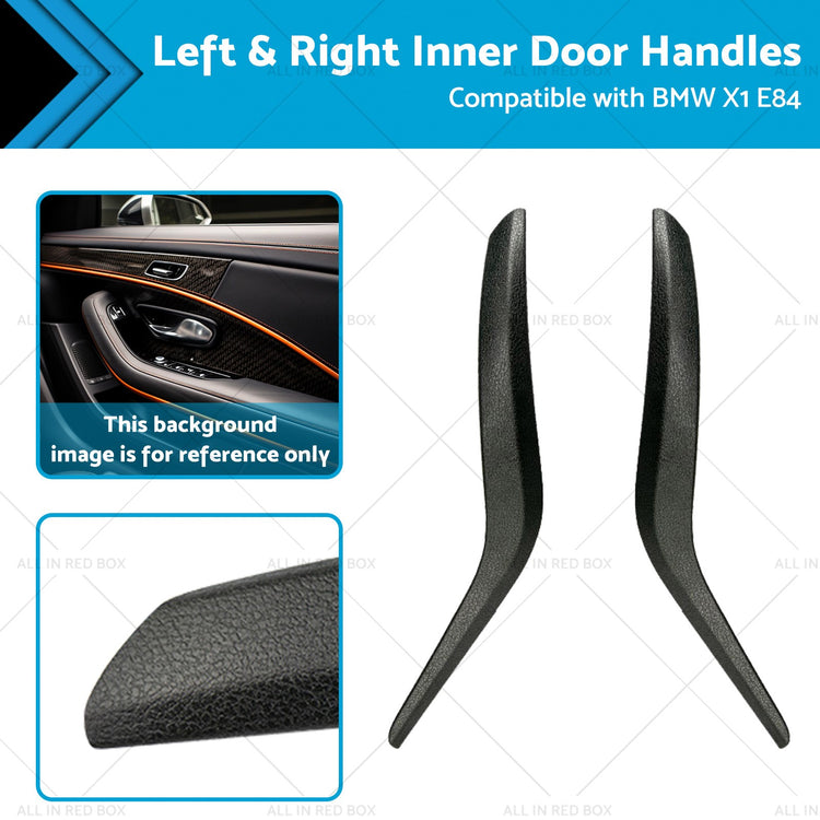 Left Right Inner Door Handle Panel Trim Black Suitable for BMW X1 2009-2015