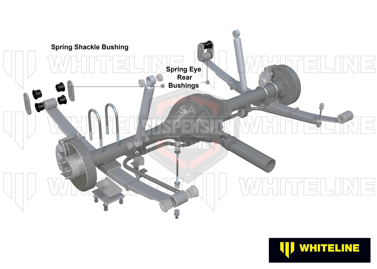 Whiteline W73255 - Leaf Spring - fits rear Eye and ShFits Ackle Bushing Kit (Bus