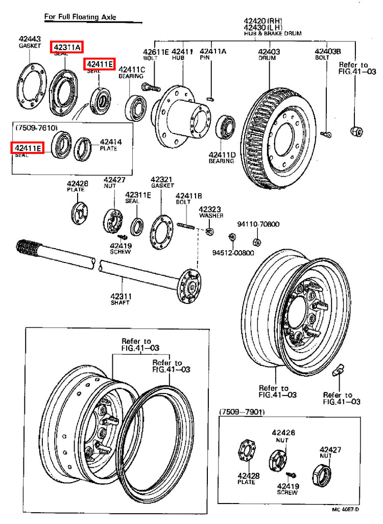 Genuine LandCruiser VDJ79 VDJ78 VDJ76 Wheel Bearing Hub Oil Seal