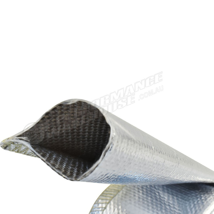 Thermal Shield Sleeve W/Sewn Seam, 25mm ID, 1m Aluminium - CAL-H1325AL