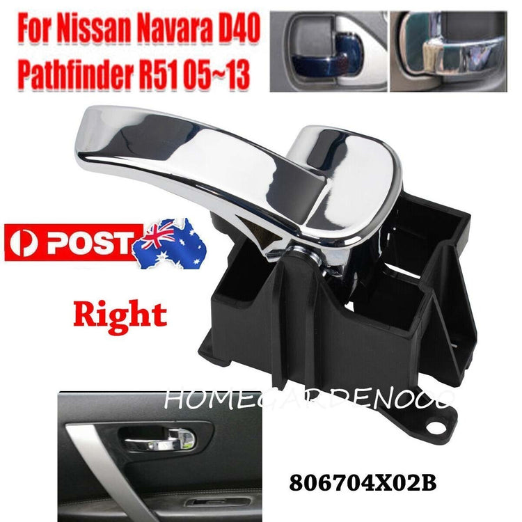 Pair Inner Door Handle For Nissan Pathfinder R51/Navara D40 05~13 Front / Rear