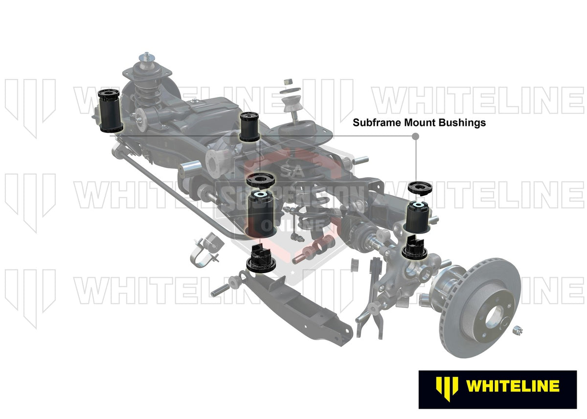 Whiteline W93166 - Subframe - Bushing Kit (Mounting- support frame/subframe) fit