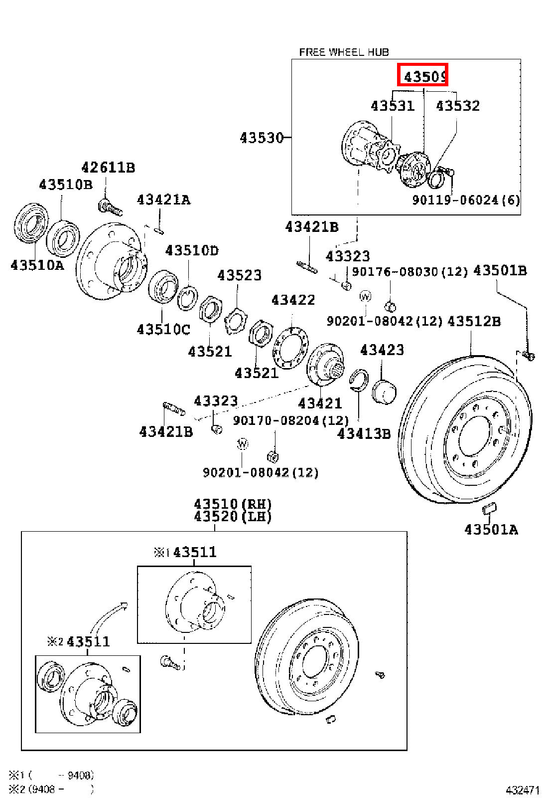 Genuine LandCruiser VDJ79 VDJ78 VDJ76 Front Free Wheel Hub Cap