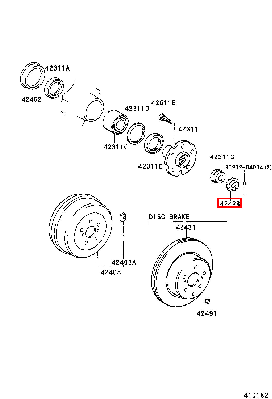 Genuine Grand HiAce VCH16 Hiace KLH28 KLH22 KLH18 KLH12 Rear Axle Lock Nut Plate