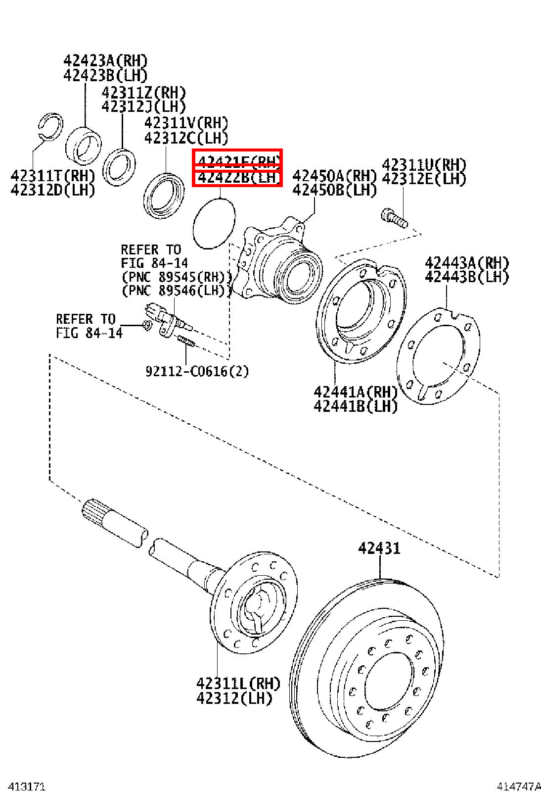 Genuine Tacoma TRN260 TRN245 TRN240 TRN225 Rear Axle Bearing Seal O Ring x2