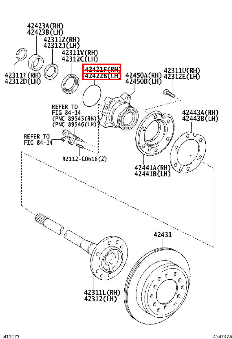 Genuine Tacoma TRN260 TRN245 TRN240 TRN225 Rear Axle Bearing Seal O Ring x2