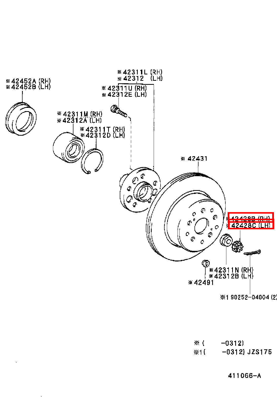 Genuine Grand HiAce VCH16 Hiace KLH28 KLH22 KLH18 KLH12 Rear Axle Lock Nut Plate