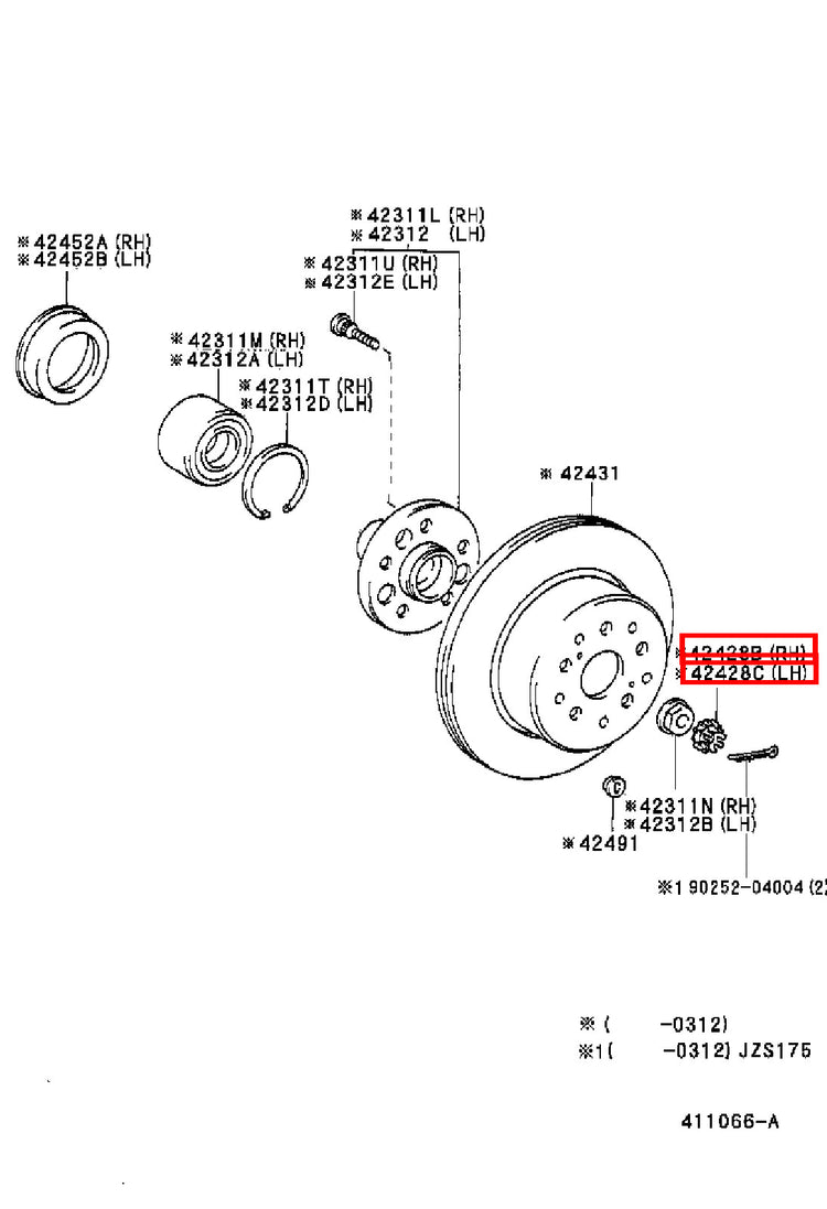 Genuine Grand HiAce VCH16 Hiace KLH28 KLH22 KLH18 KLH12 Rear Axle Lock Nut Plate