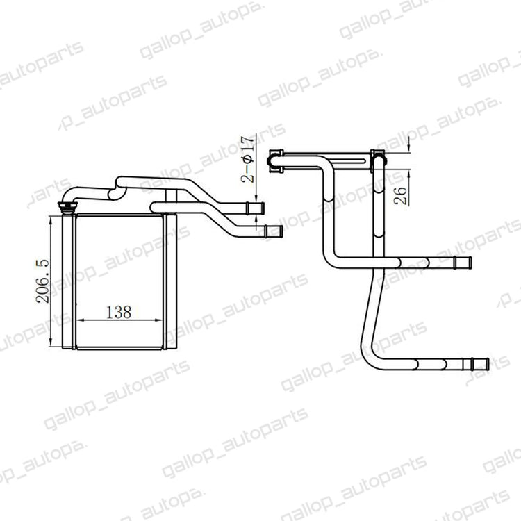 New Heater Core For Toyota RAV4 ZCA25 ACA20R ACA21R ACA22R ACA23R 5/2000-11/2005