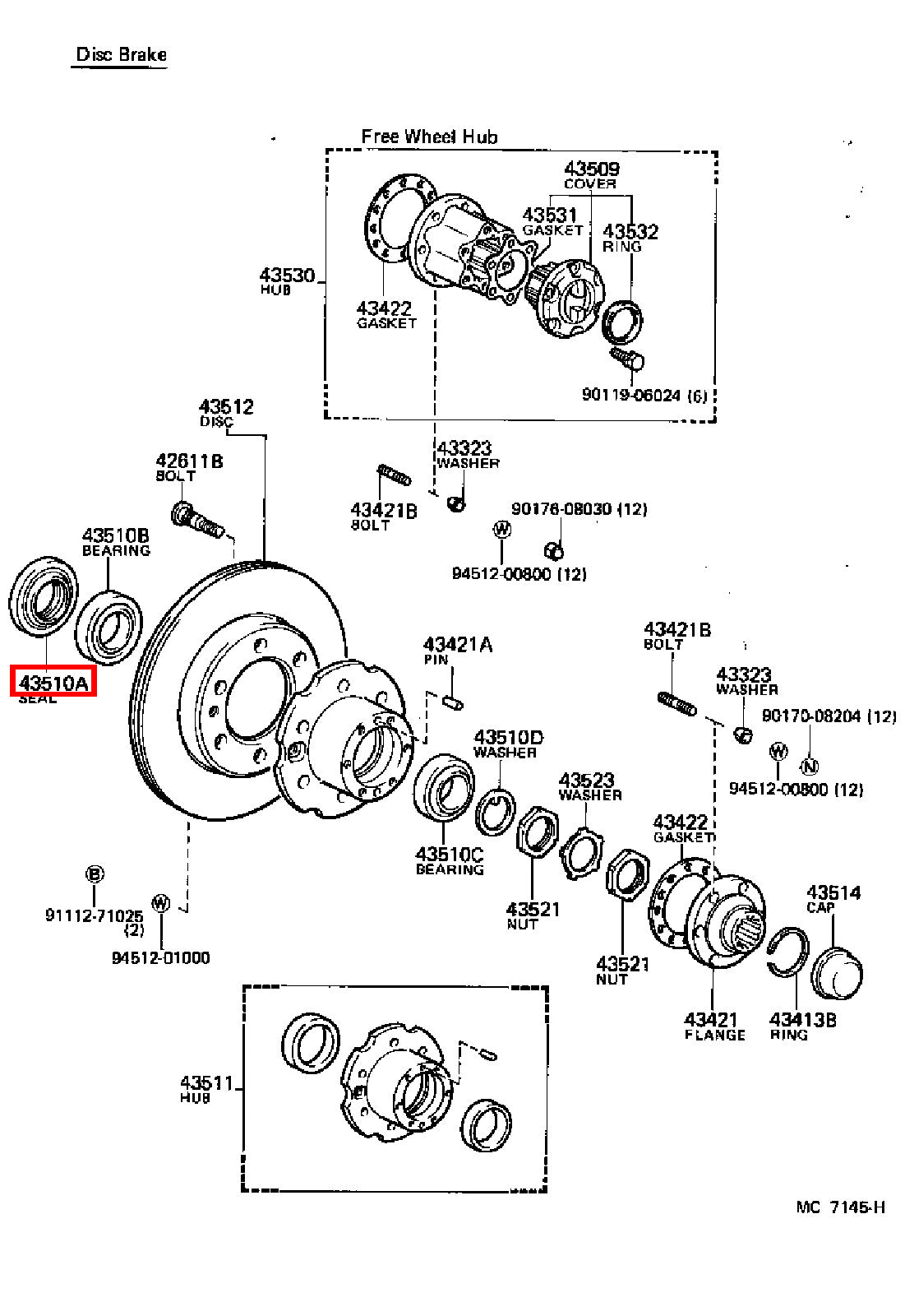 Genuine LandCruiser VDJ79 VDJ78 VDJ76 Wheel Bearing Hub Oil Seal