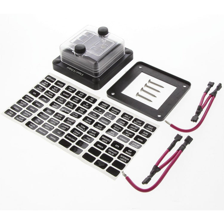 OEX 6 Way Weatherproof Standard Blade Fuse Box - ACX5125