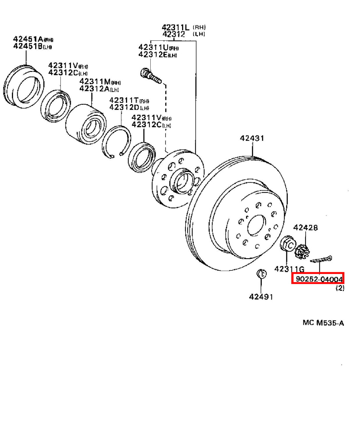 Genuine Regius RCH47 RCH41 LXH43 KCH46 KCH40 Axle Shaft Nut Cotter Pin