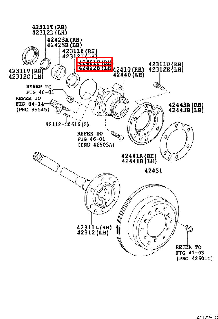 Genuine Tacoma TRN260 TRN245 TRN240 TRN225 Rear Axle Bearing Seal O Ring x2