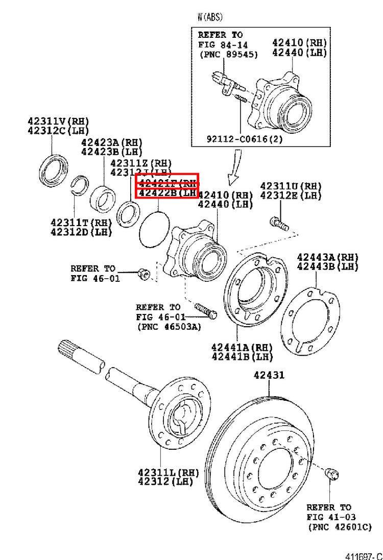 Genuine Tacoma TRN260 TRN245 TRN240 TRN225 Rear Axle Bearing Seal O Ring x2