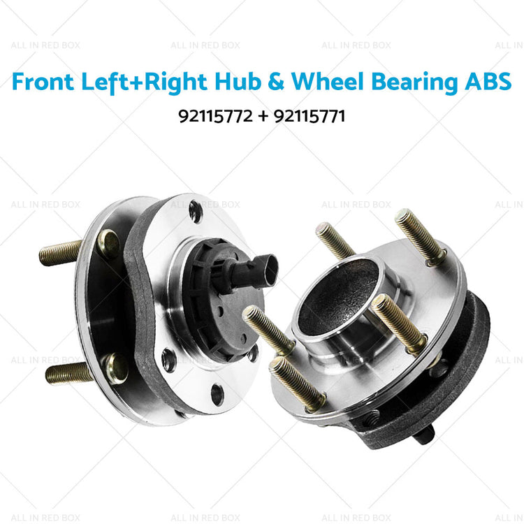 LH+RH Front Wheel Bearing Hubs ABS Suitable For Holden Commodore VT-II VY VX VZ