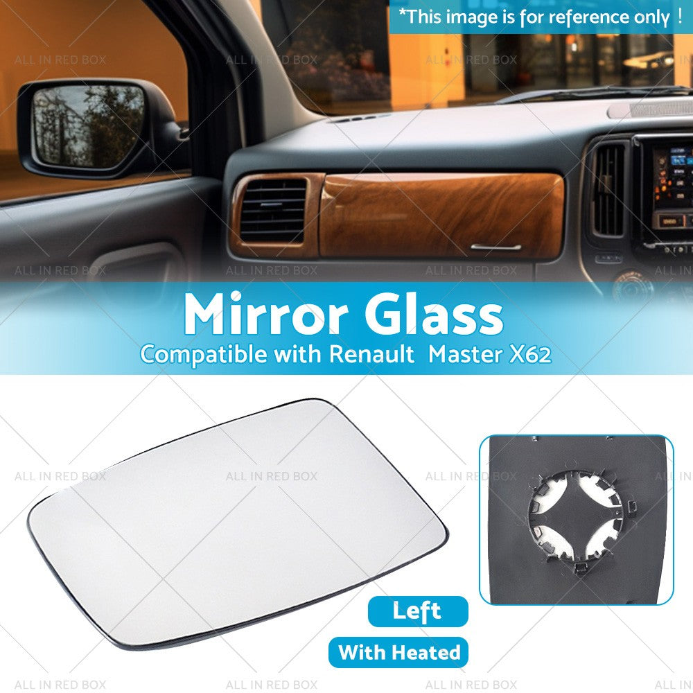 Mirror Glass Heated Convex Left for Renault Master X62 2010-2019