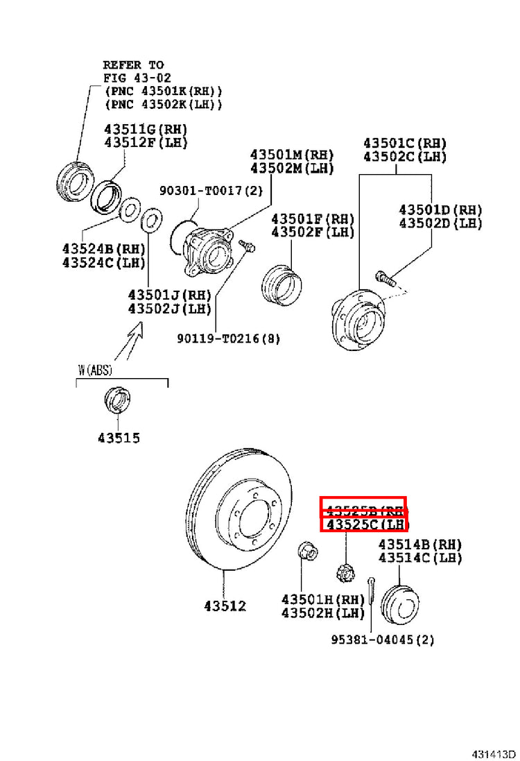 Genuine Regius Ace TRH229 Sequoia UCK45 Front Axle Outer CV Joint Lock Nut Cap