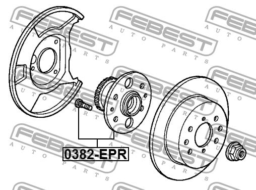 0382-EPR Febest Rear Wheel Hub 42200-S5A-J01