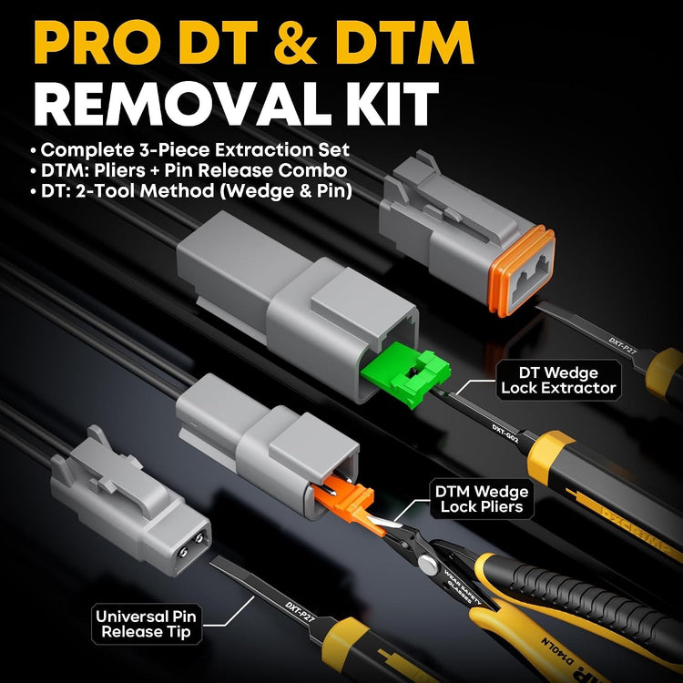 Deutsch DT DTM Connector Crimping Tool Kit with Removal Tool-2/3/4/6 Pin Waterp