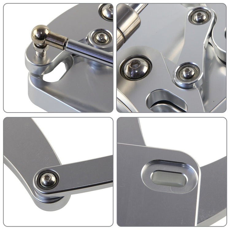 Billet Hood Hinge Kit Pair Left and Right Side For Ford Mustang 1967-1969 Silver