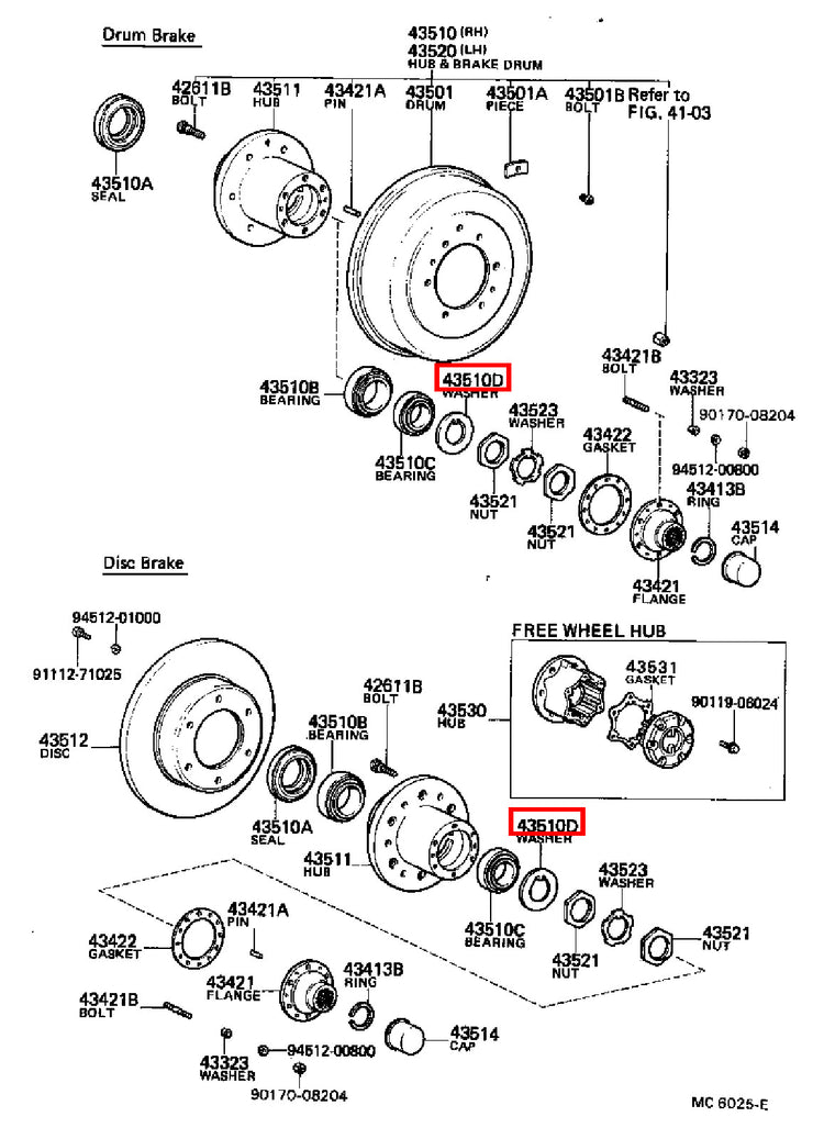 Genuine Regius RCH47 KCH46 Regius Ace KZH120 KZH106 Front Axle Lock Washer