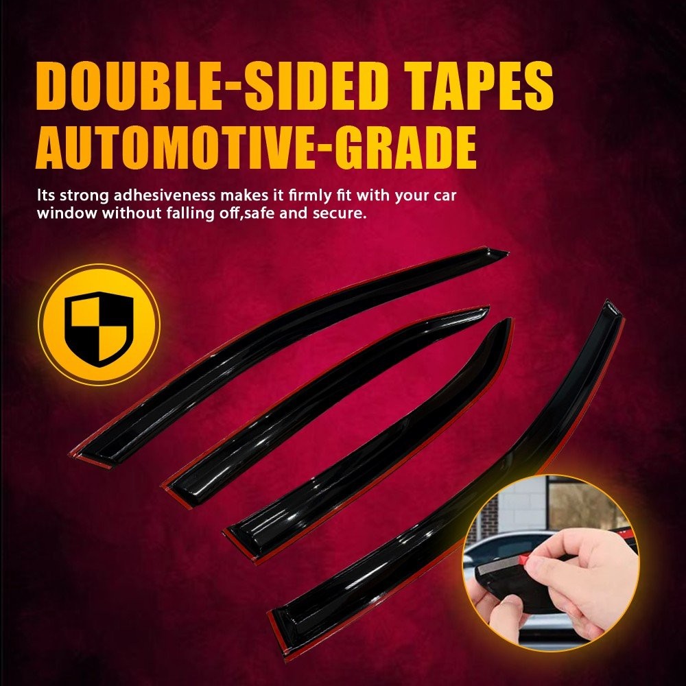 Full Set Weathershields Window Visors For Toyota Camry XV70 Sedan 2017-24 Black