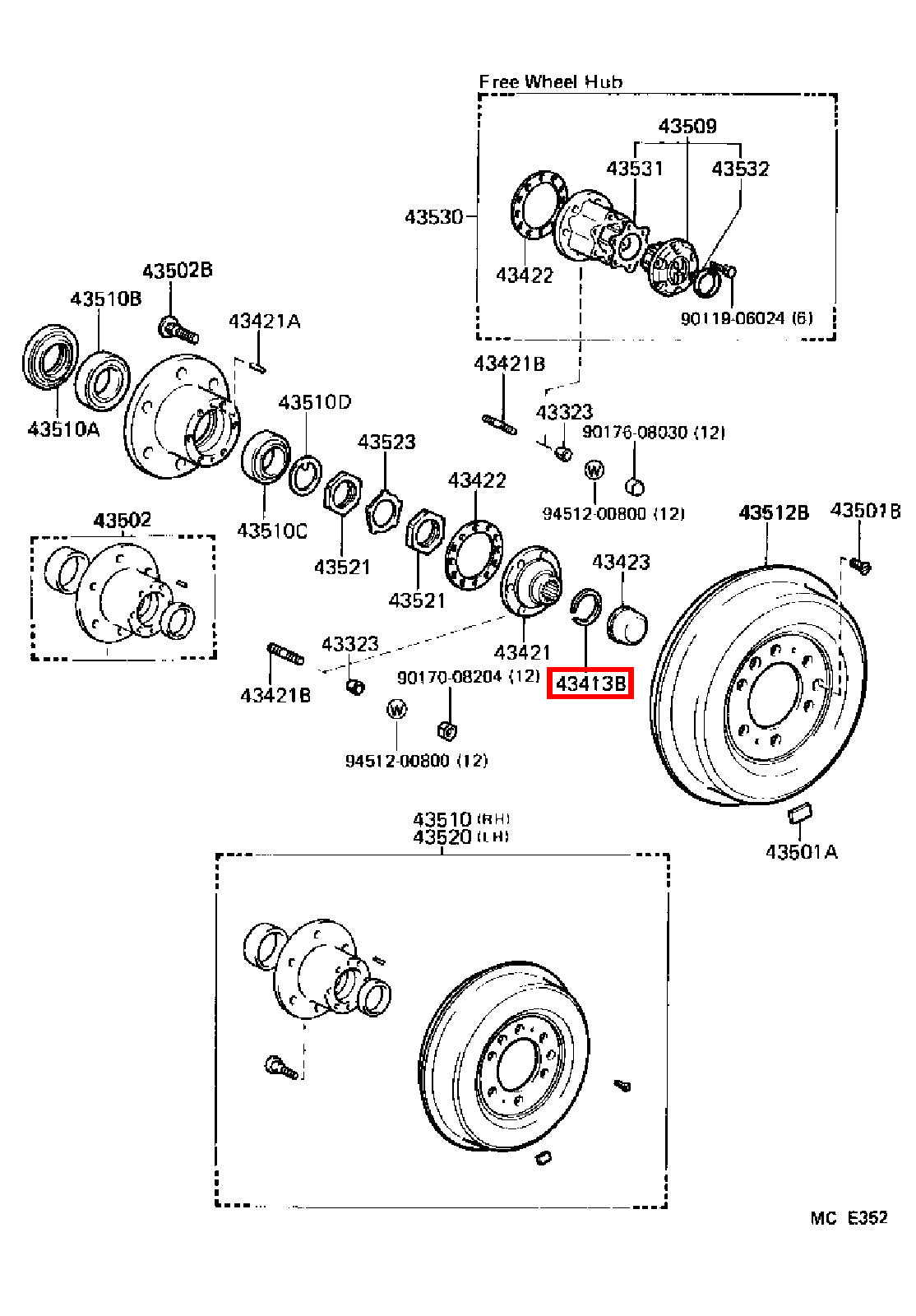 Genuine LandCruiser VDJ79 VDJ78 Front Axle Outer CV Circlip Snap Ring