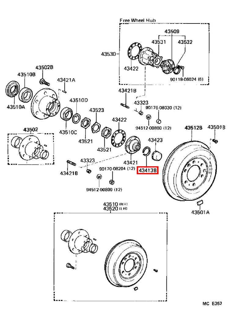 Genuine LandCruiser VDJ79 VDJ78 Front Axle Outer CV Circlip Snap Ring