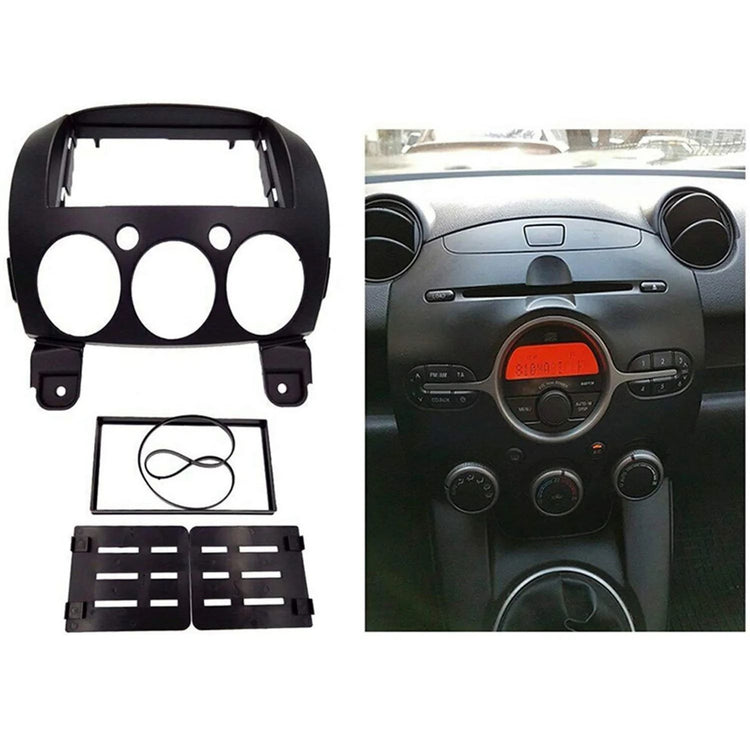 2DIN Car Stereo Facia Dash Trim Panel For Mazda 2 Neo 2007-2014 Radio DVD Frame