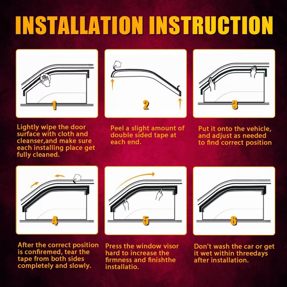 4PCS Luxury Weather shields Weathershields for Mazda CX3 CX-3 DK 2015-2024 SALE