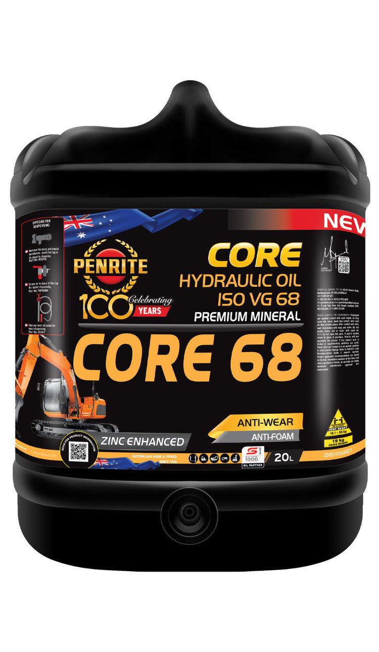 20-Litre HYDRAULIC 68 (Mineral) OIL FOR Kawasaki & Parker Hannifin.