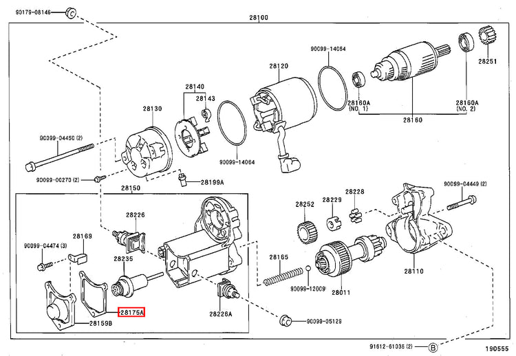 Genuine Camry VCV10 SXV23 SXV20 SXV11 Starter Magnetic Switch Cover Gasket