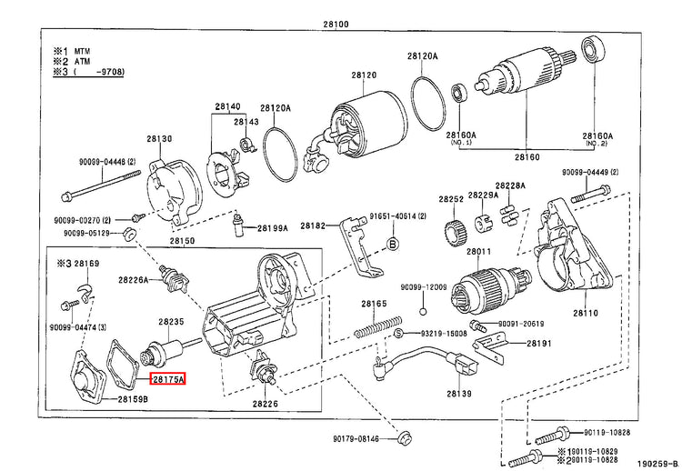 Genuine Camry VCV10 SXV23 SXV20 SXV11 Starter Magnetic Switch Cover Gasket
