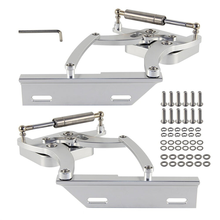 Billet Hood Hinge Kit Pair Left and Right Side For Ford Mustang 1967-1969 Silver
