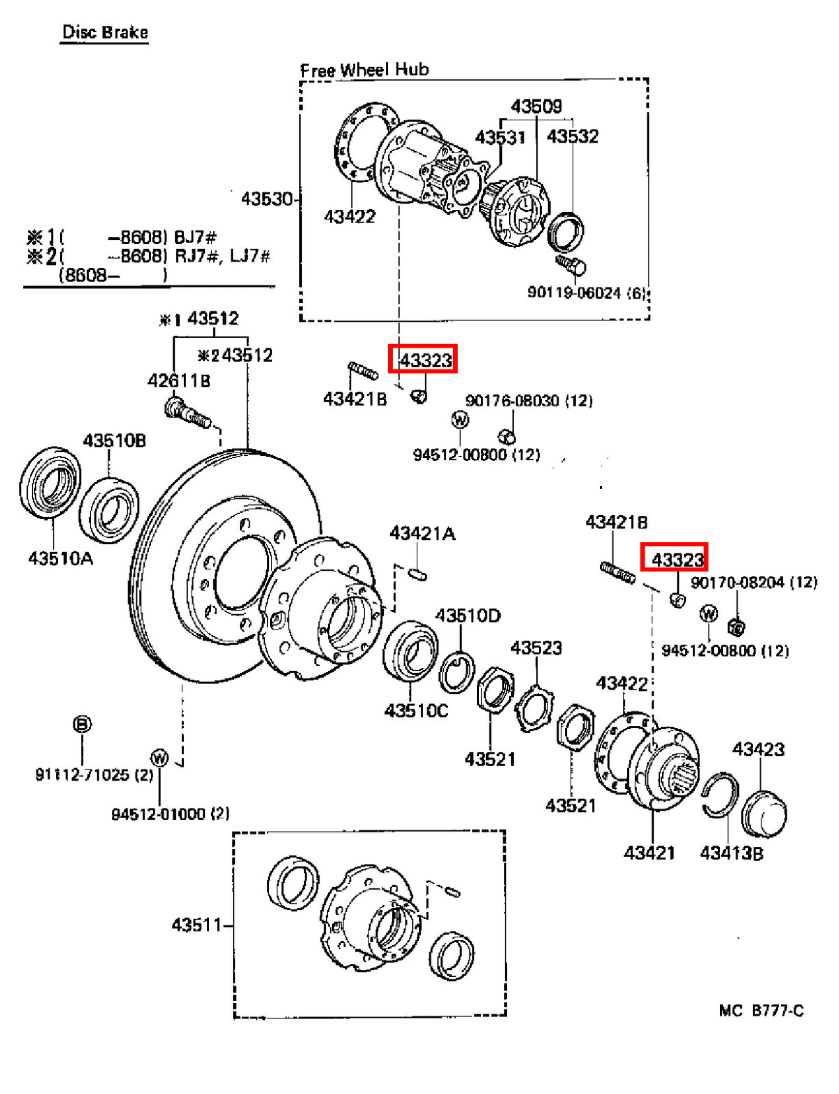 Genuine Hilux YN107 YN106 YN105 YN100 VZN172 Front Axle Hub Stud Cone Washer