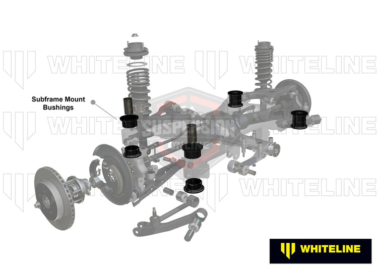 Whiteline KDT922 - Subframe - Bushing Kit (Mounting- support frame/subframe) fit