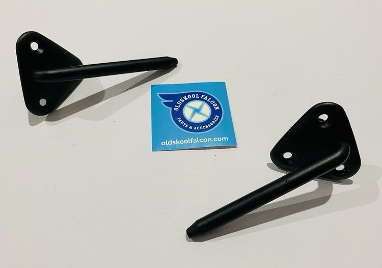 FORD ZD FAIRLANE SUNVISOR PIVOTS BLACK BRACKETS REPRO 351 V8 ZC ZA ZB NEW