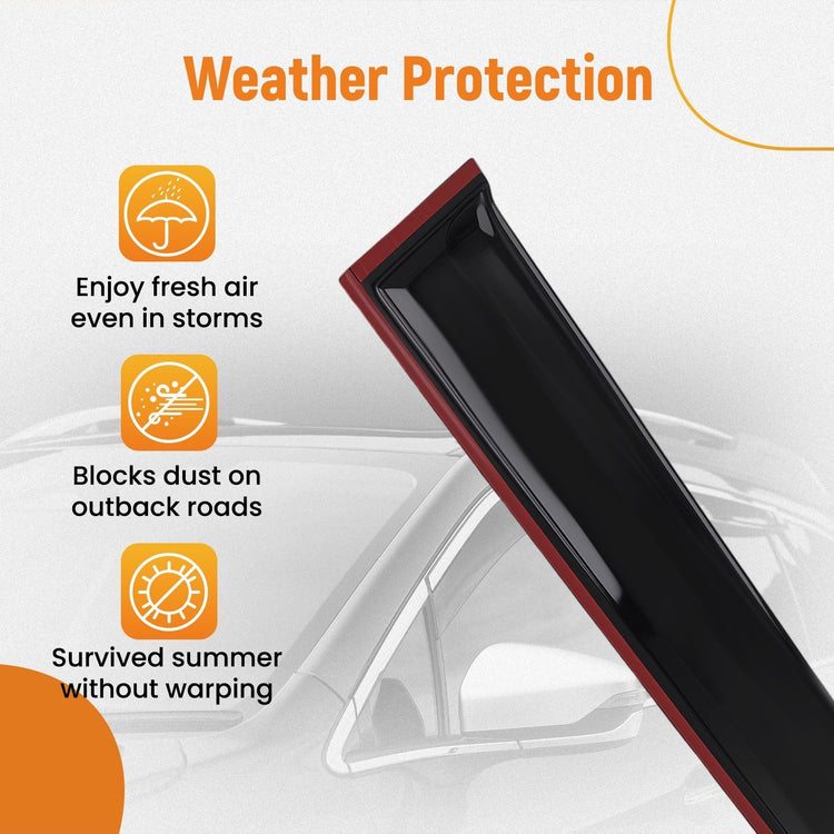 Weathershield for Nissan Navara D40 2005-2015 Window Visors Wind Deflectors