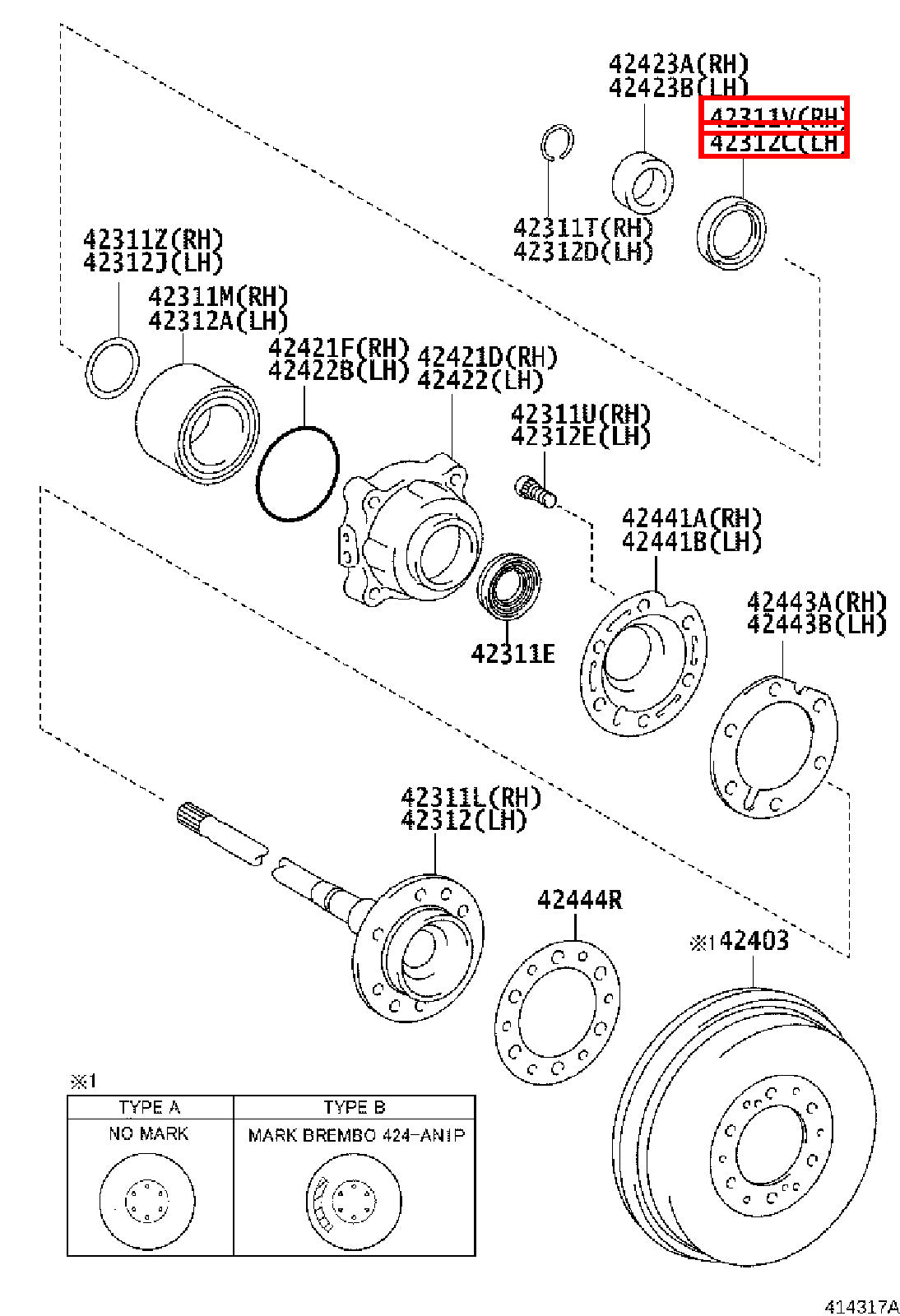 Genuine Hilux TGN110 TGN10 KUN36 KUN35 KUN26 Rear Axle Shaft Inner Oil Seal