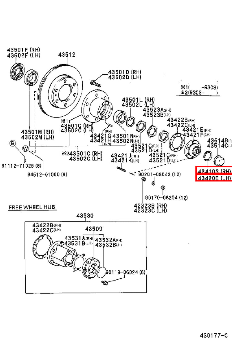 Genuine LandCruiser HDJ80 HDJ79 HDJ78 Front Axle Outer CV Circlip Snap Ring